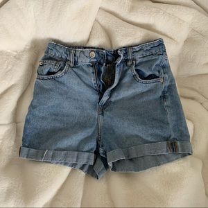 high waisted jean shorts